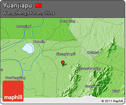 Political 3D Map of Yuanjiapu