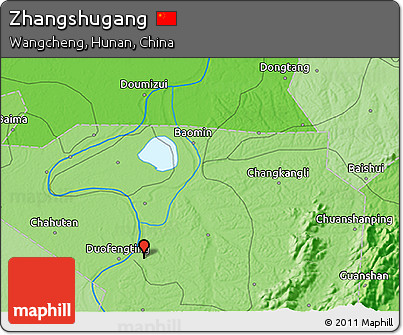 Political 3D Map of Zhangshugang