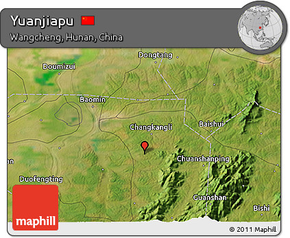 Satellite 3D Map of Yuanjiapu