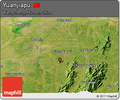 Satellite 3D Map of Yuanjiapu