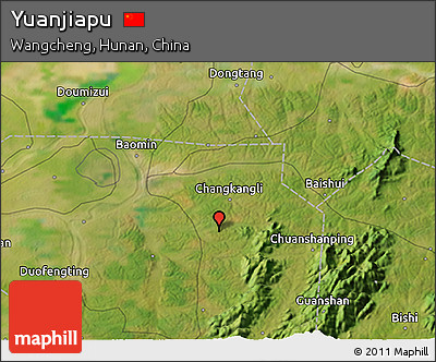 Satellite 3D Map of Yuanjiapu