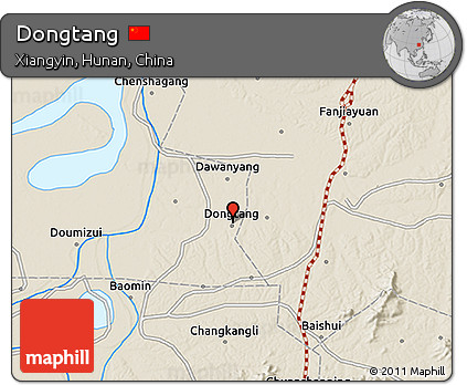 Shaded Relief 3D Map of Dongtang