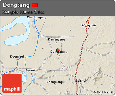 Shaded Relief 3D Map of Dongtang