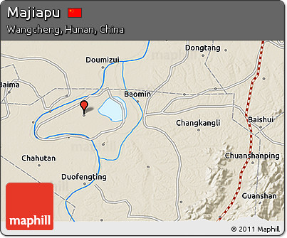 Shaded Relief 3D Map of Majiapu