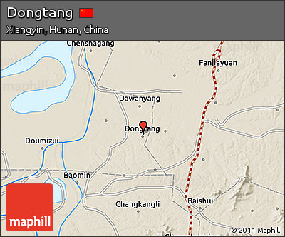 Shaded Relief 3D Map of Dongtang