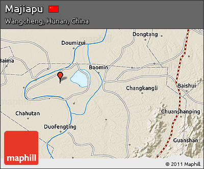 Shaded Relief 3D Map of Majiapu