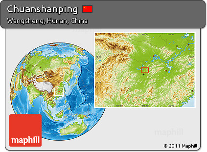 Physical Location Map of Chuanshanping
