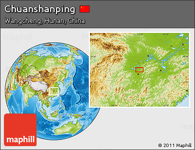 Physical Location Map of Chuanshanping