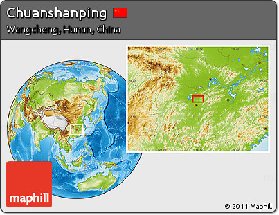 Physical Location Map of Chuanshanping
