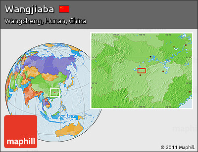 Political Location Map of Wangjiaba