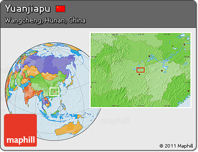 Political Location Map of Yuanjiapu