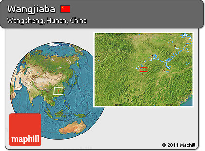 Satellite Location Map of Wangjiaba