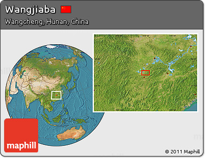 Satellite Location Map of Wangjiaba