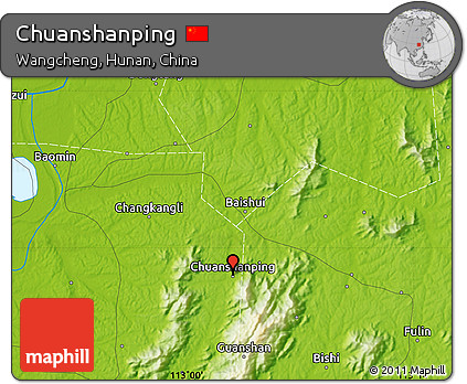 Physical Map of Chuanshanping