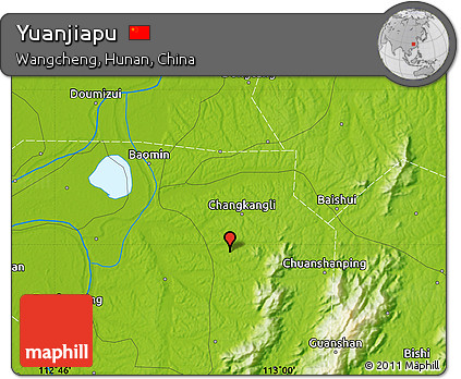Physical Map of Yuanjiapu