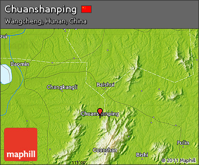 Physical Map of Chuanshanping