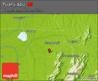 Physical Map of Yuanjiapu