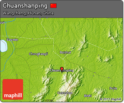 Physical Map of Chuanshanping