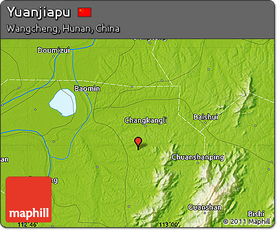Physical Map of Yuanjiapu