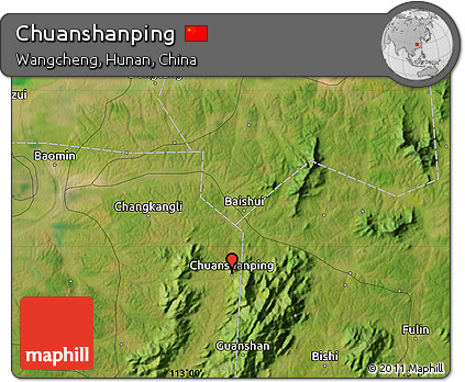 Satellite Map of Chuanshanping