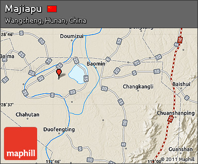 Shaded Relief Map of Majiapu