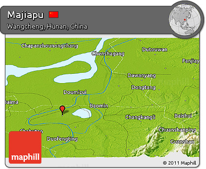 Physical Panoramic Map of Majiapu