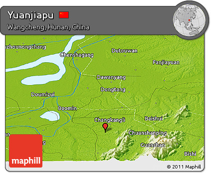 Physical Panoramic Map of Yuanjiapu