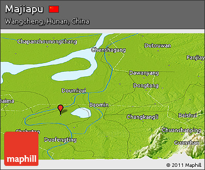 Physical Panoramic Map of Majiapu