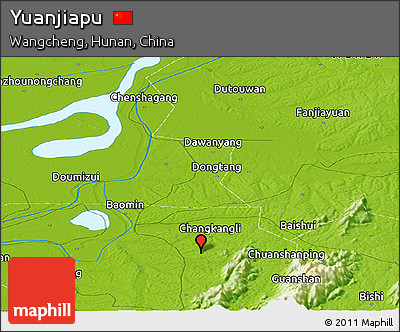 Physical Panoramic Map of Yuanjiapu