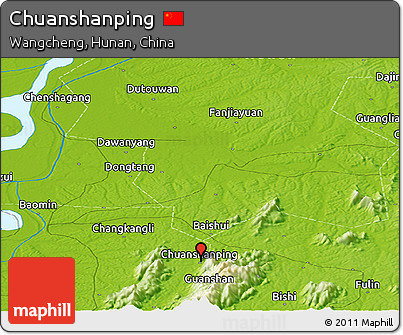 Physical Panoramic Map of Chuanshanping