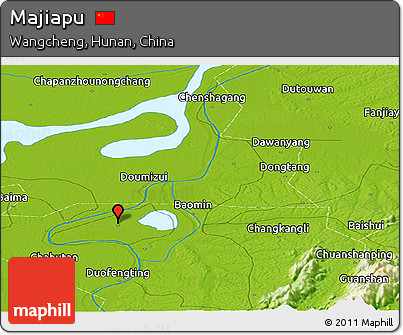 Physical Panoramic Map of Majiapu