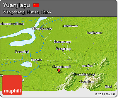 Physical Panoramic Map of Yuanjiapu