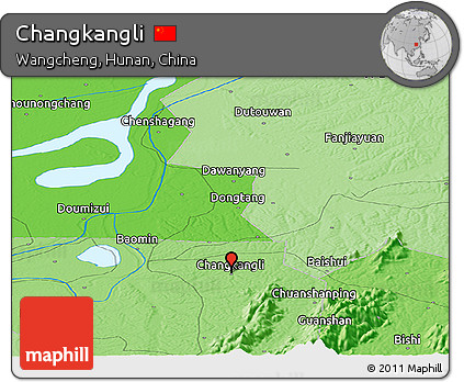 Political Panoramic Map of Changkangli