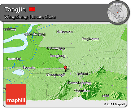 Political Panoramic Map of Tangjia
