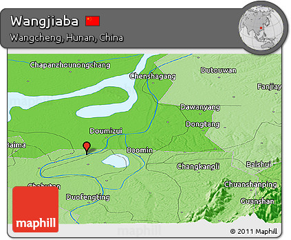 Political Panoramic Map of Wangjiaba