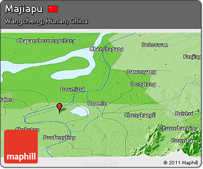 Political Panoramic Map of Majiapu