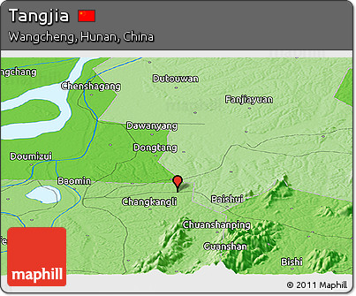 Political Panoramic Map of Tangjia