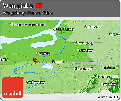 Political Panoramic Map of Wangjiaba