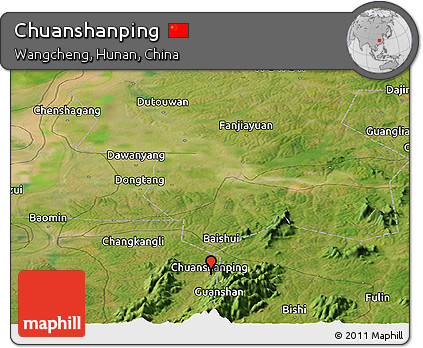 Satellite Panoramic Map of Chuanshanping