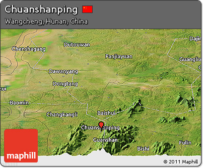 Satellite Panoramic Map of Chuanshanping