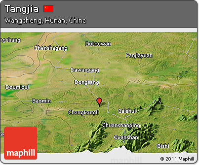 Satellite Panoramic Map of Tangjia