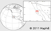 Blank Location Map of the area around 28° 47' 8" N, 114° 40' 30" W