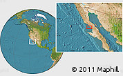 Satellite Location Map of the area around 28° 47' 8" N, 114° 40' 30" W