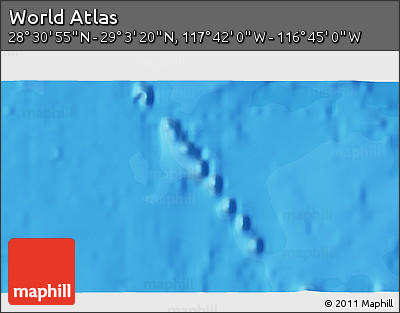 Political 3D Map of the Area around 28° 47' 8" N, 117° 13' 29" W