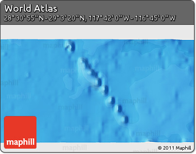 Political 3D Map of the Area around 28° 47' 8" N, 117° 13' 29" W
