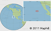 Savanna Style Location Map of the area around 28° 47' 8" N, 118° 55' 30" W
