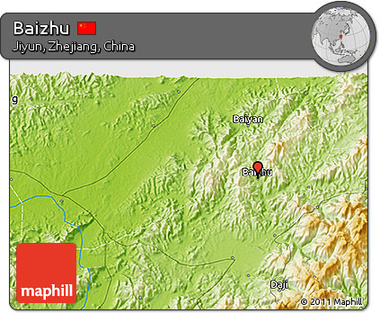 Physical 3D Map of Baizhu