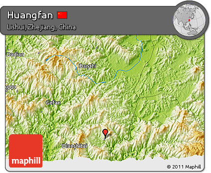Physical 3D Map of Huangfan