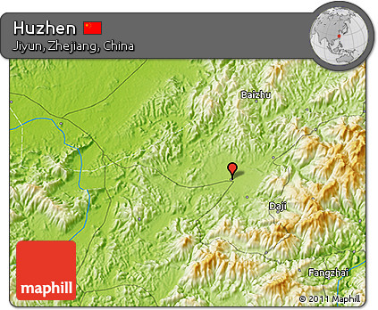 Physical 3D Map of Huzhen