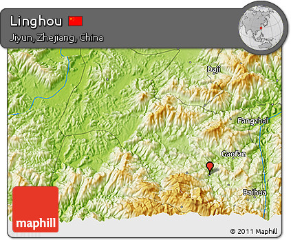 Physical 3D Map of Linghou